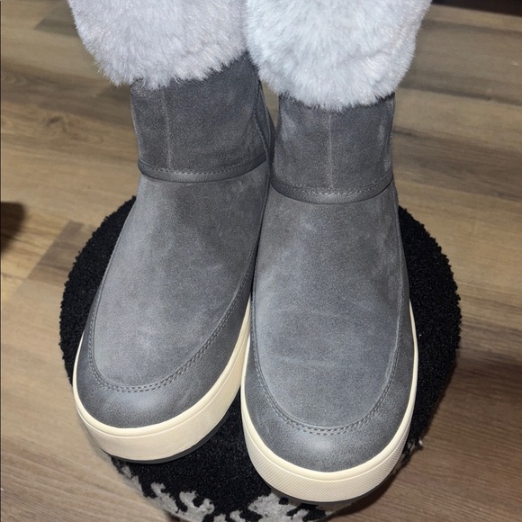 Koolaburra by UGG Gray Tynlee Waterproof Faux Fur Trim Boot 7 - Picture 3 of 8